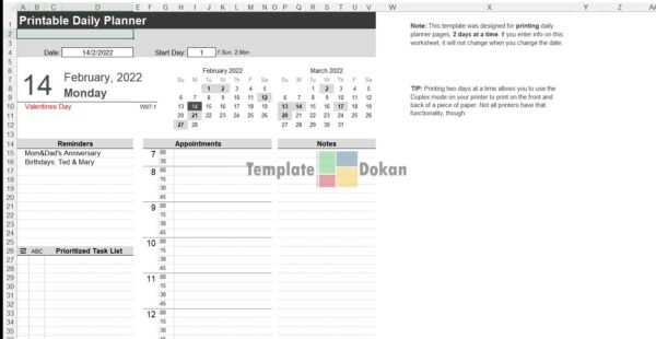 Printable Daily Planner